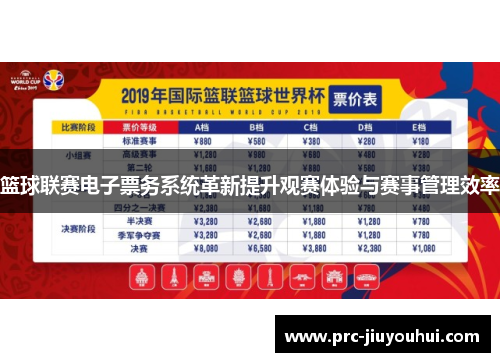 篮球联赛电子票务系统革新提升观赛体验与赛事管理效率